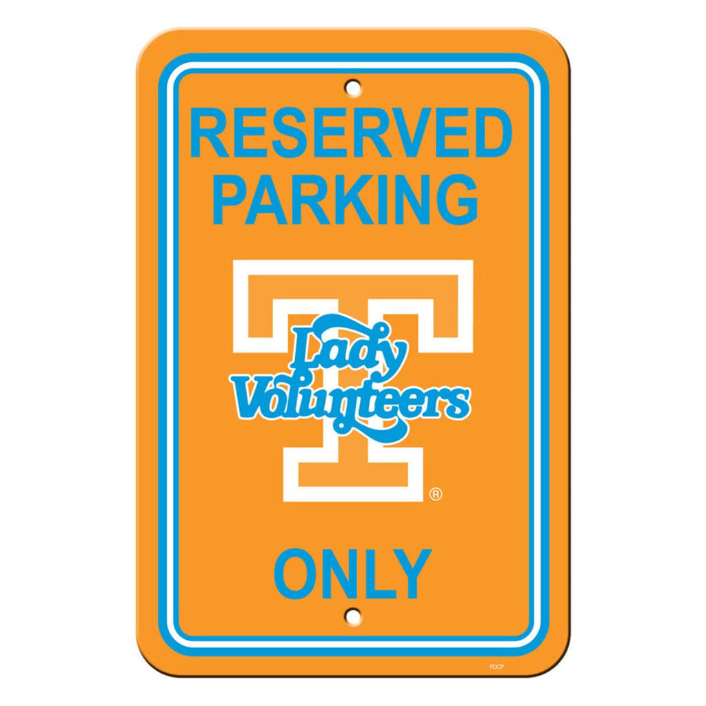 Tennessee Volunteers Tennessee Volunteers Sign 12x18 Plastic Reserved Parking Style Lady Vols Design CO 023245502689
