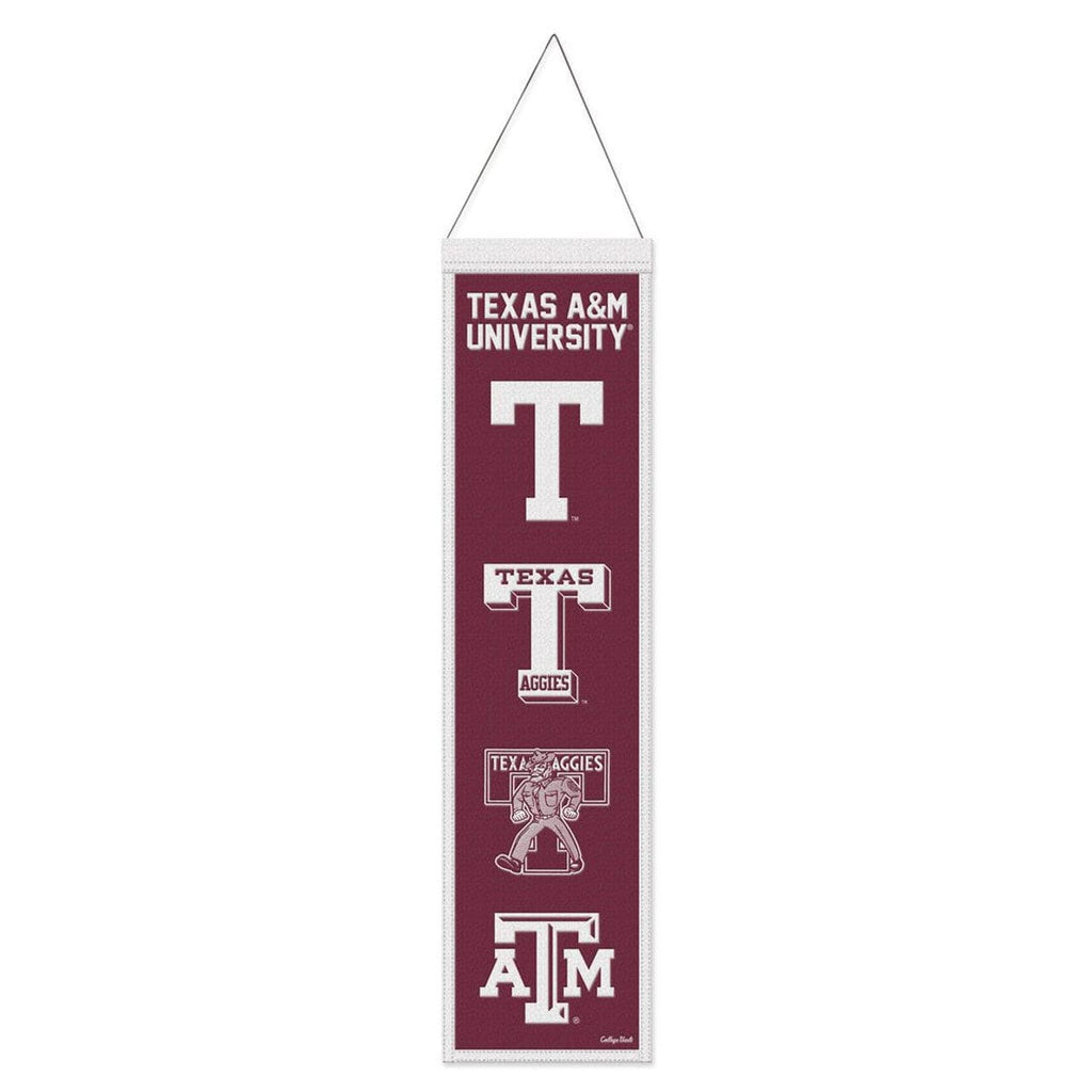 Wool Banners Texas A&M Aggies Banner Wool 8x32 Heritage Evolution Design 194166490819