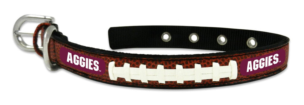 Pet Collar Small Texas A&M Aggies Classic Leather Small Football Collar 844214063129