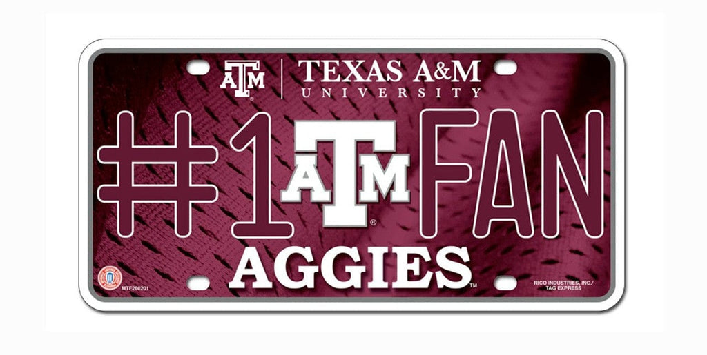 License Plate #1 Fan Texas A&M Aggies License Plate #1 Fan 094746301200