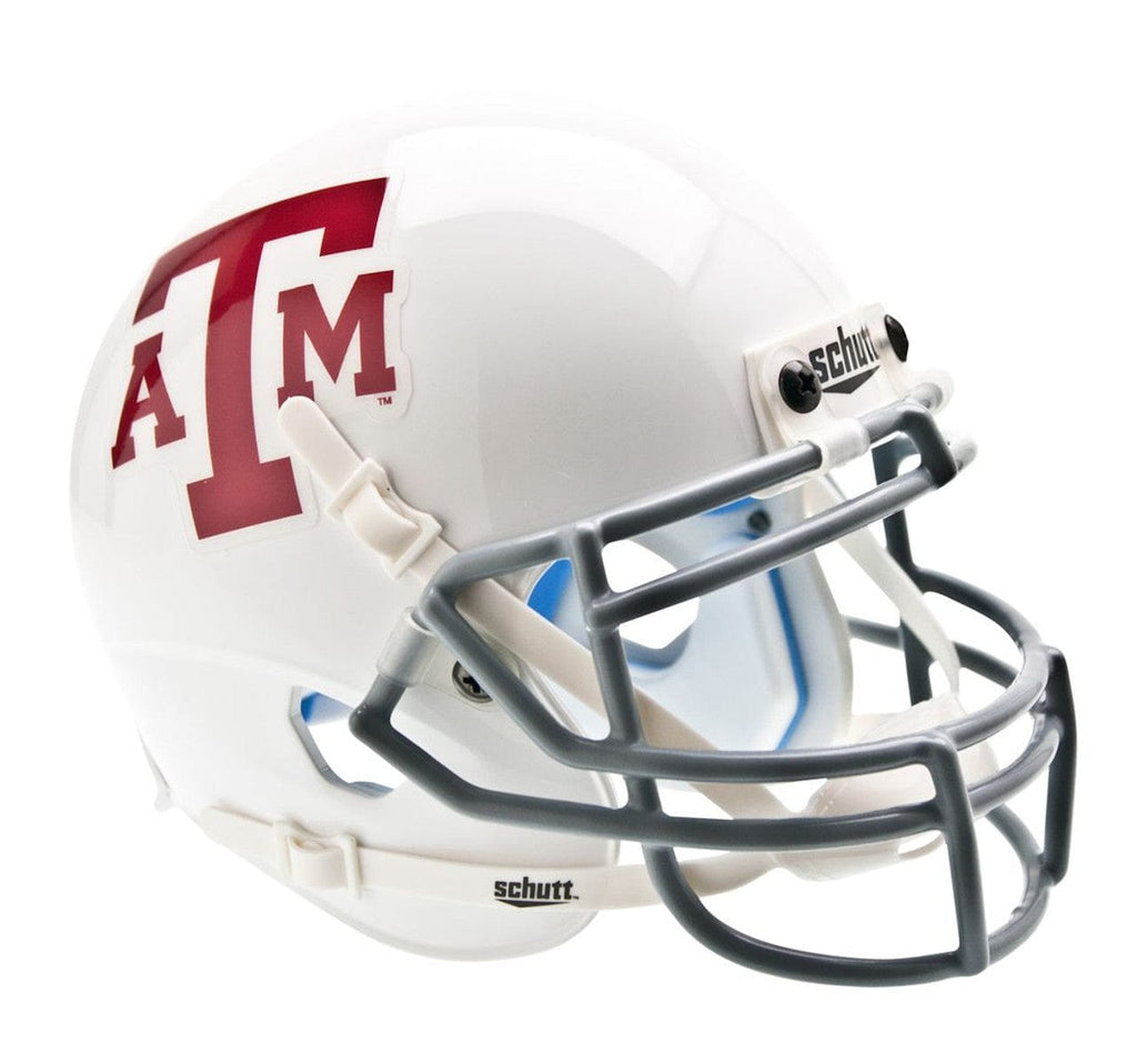 Helmets Mini Texas A&M Aggies Schutt Mini Helmet - Alternate Helmet #2, White 714195740367