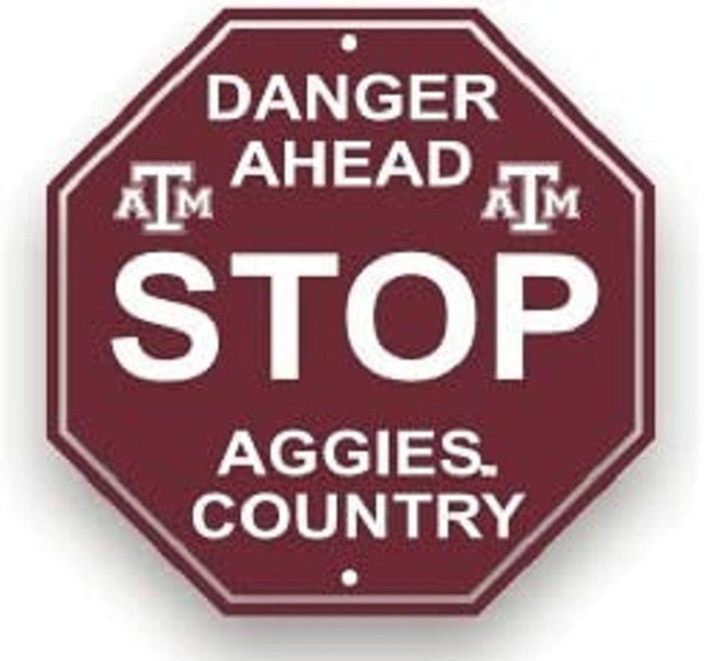 Texas A&M Aggies Texas A&M Aggies Sign 12x12 Plastic Stop Style CO 023245505666