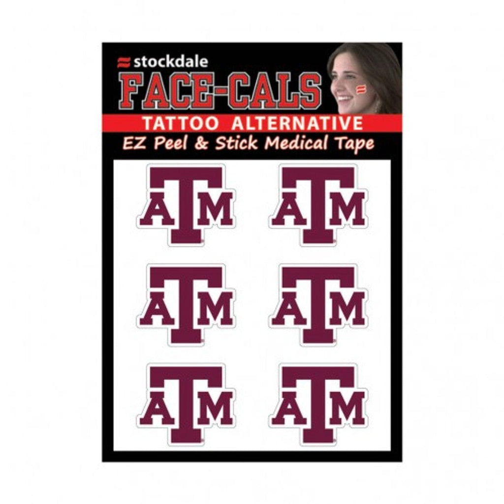 Face Cals Texas A&M Aggies Tattoo Face Cals 614934697252