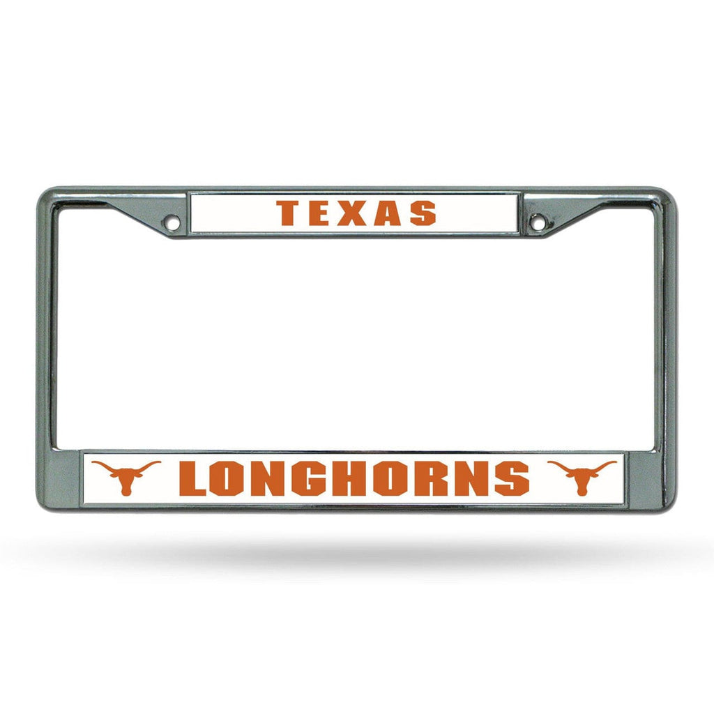 License Frame Chrome Texas Longhorns License Plate Frame Chrome 767345435859