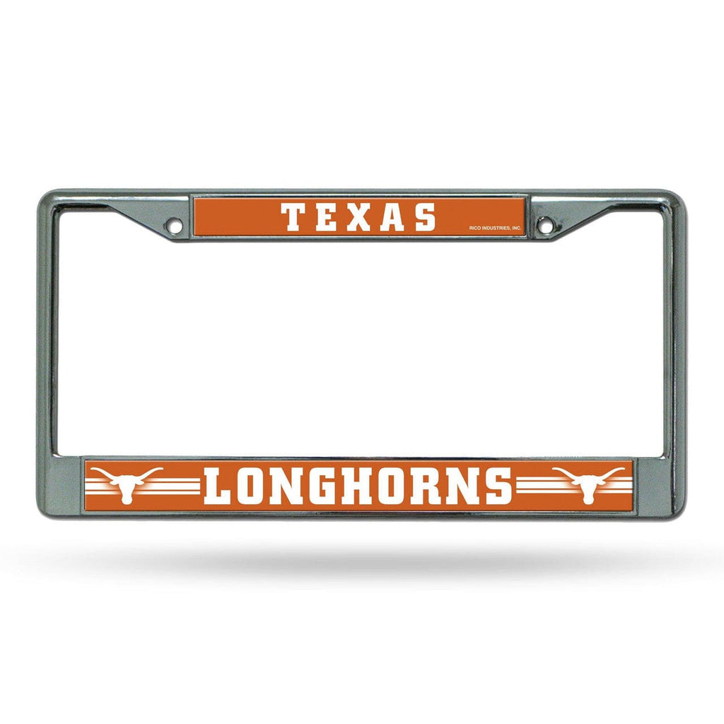 Texas Longhorns Texas Longhorns License Plate Frame Chrome Printed Insert 767345435873