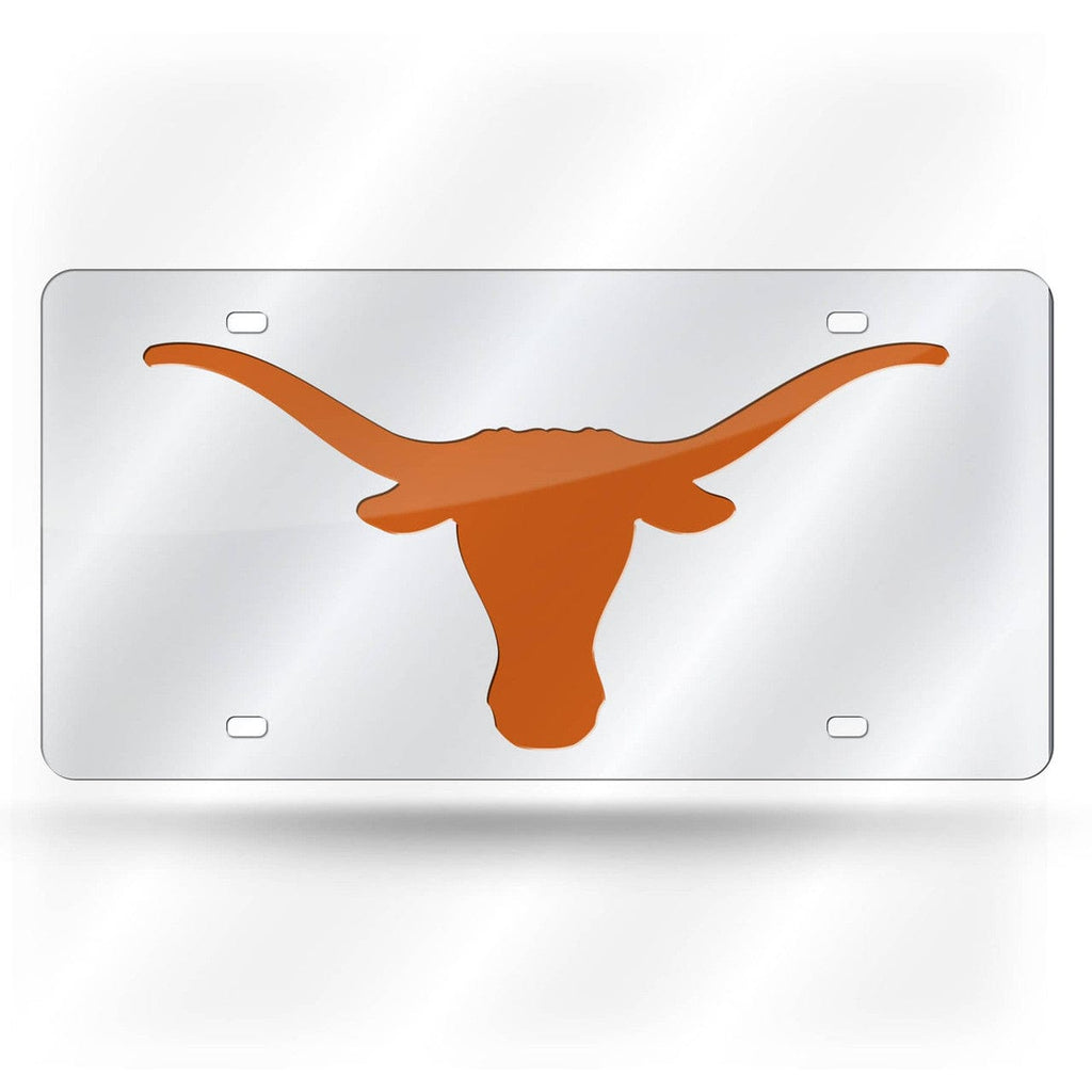 License Plate Laser Cut Texas Longhorns License Plate Laser Cut Silver 767345436054