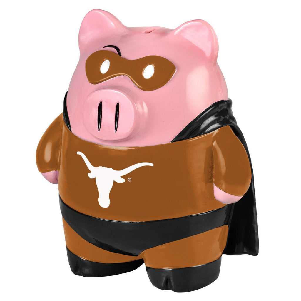 Texas Longhorns Texas Longhorns Piggy Bank - Large Stand Up Superhero CO 887849554518