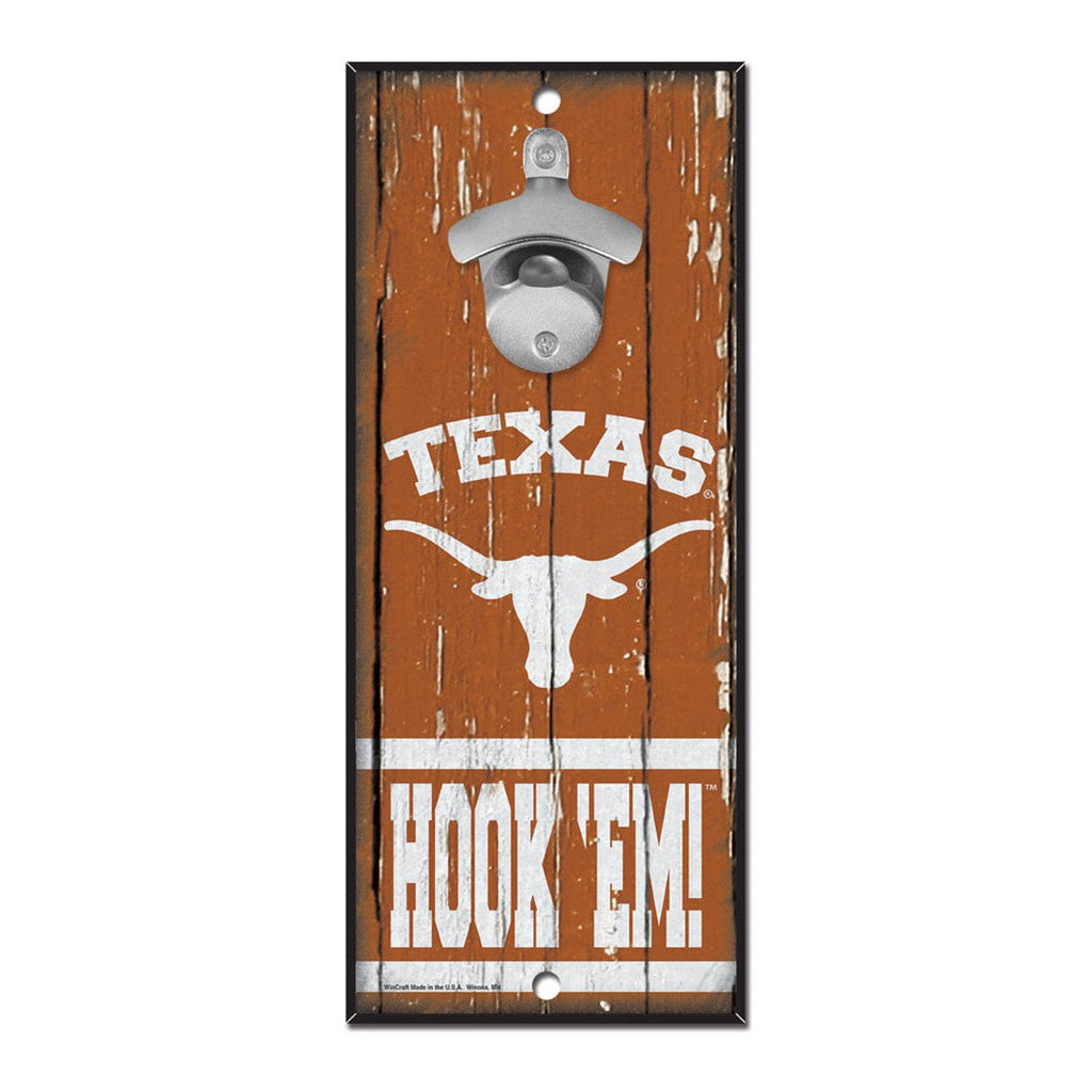 Sign 5x11 Bottle Opener Texas Longhorns Sign Wood 5x11 Bottle Opener 032085564061