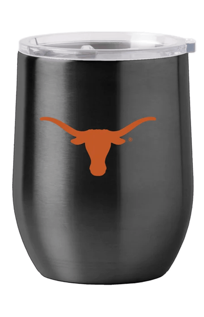 Drinkware Texas Longhorns Travel Tumbler 16oz Stainless Steel Curved 806293951568