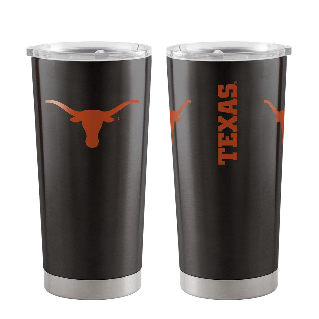 Drink Tumbler Steel 20 Texas Longhorns Travel Tumbler 20oz Ultra Black 888860487885