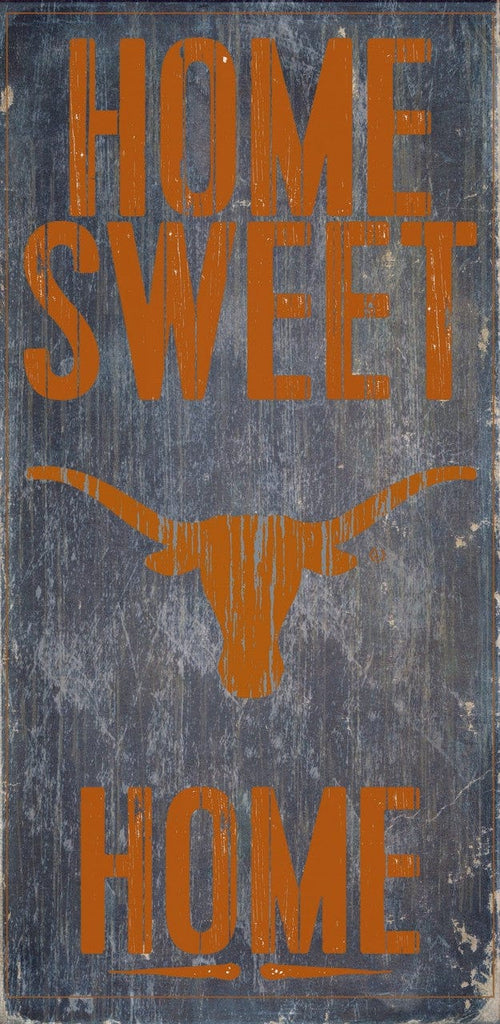 Sign 6x12 Home Sweet Home Texas Longhorns Wood Sign - Home Sweet Home 6"x12" 878460048234