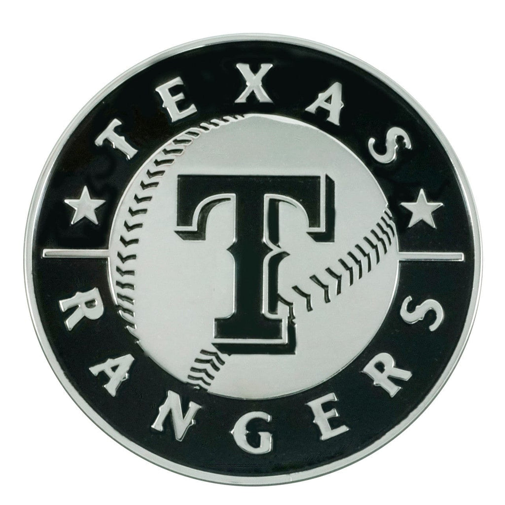 Texas Rangers Texas Rangers Auto Emblem Premium Metal Chrome Special Order 842281167382