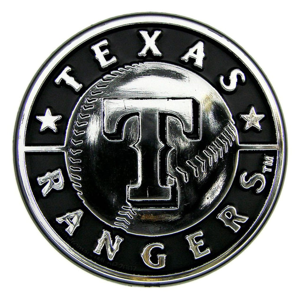 Auto Emblem Chrome Texas Rangers Auto Emblem - Silver 681620532999