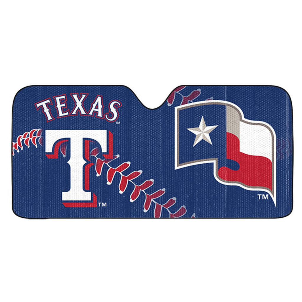 Auto Sun Shade Texas Rangers Auto Sun Shade 59x27 - Special Order 681620868296