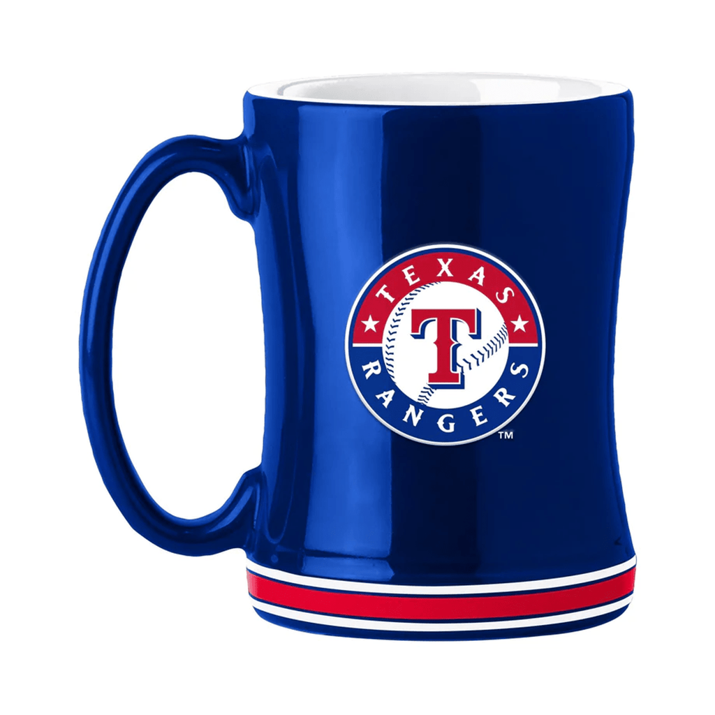 Drinkware Texas Rangers Coffee Mug 14oz Sculpted Relief Team Color 806293141907