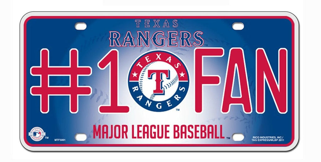 License Plate #1 Fan Texas Rangers License Plate #1 Fan 094746285104