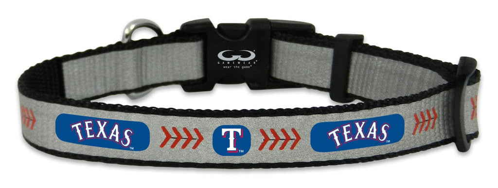Pet Fan Gear Collar Texas Rangers Pet Collar Reflective Baseball Size Toy 844214059818