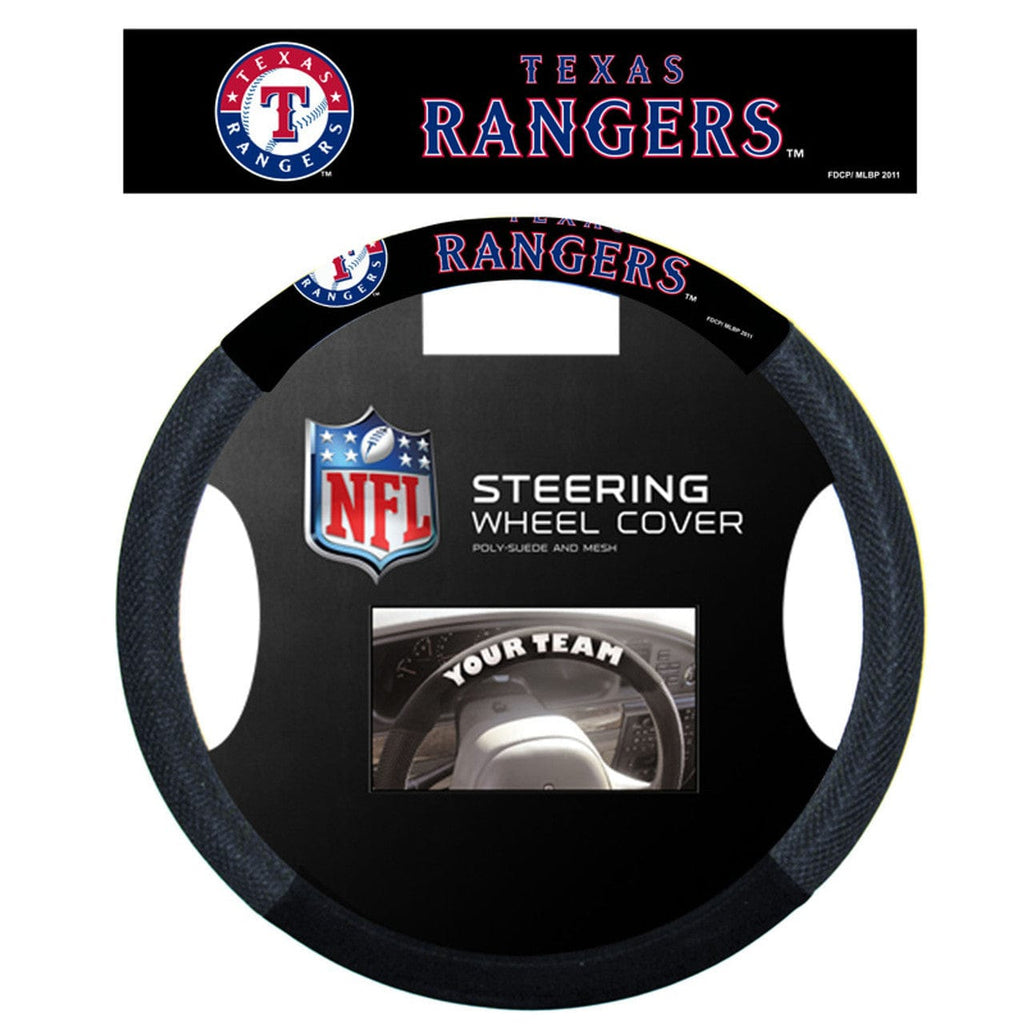 Texas Rangers Texas Rangers Steering Wheel Cover Mesh Style CO 023245685139