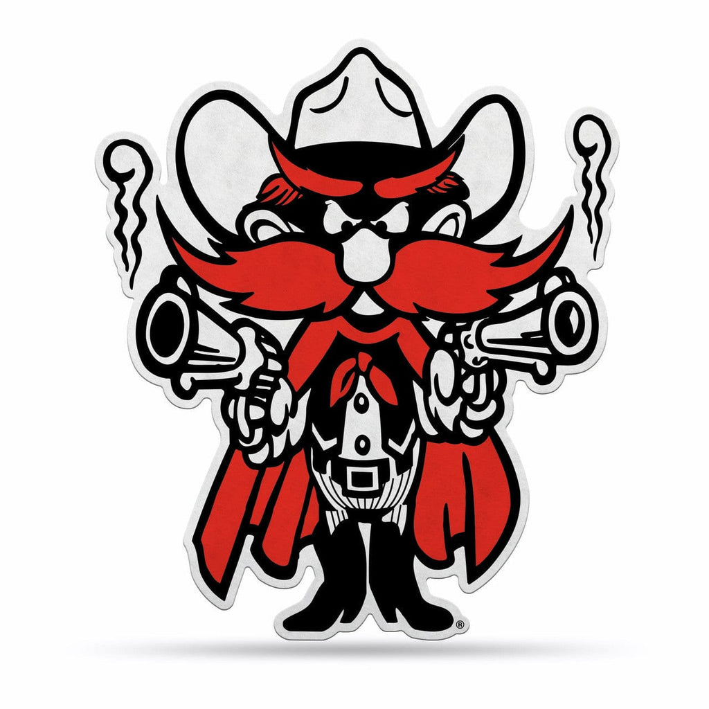 Shape Cut Pennant Texas Tech Red Raiders Pennant Shape Cut Mascot Design 767345790453