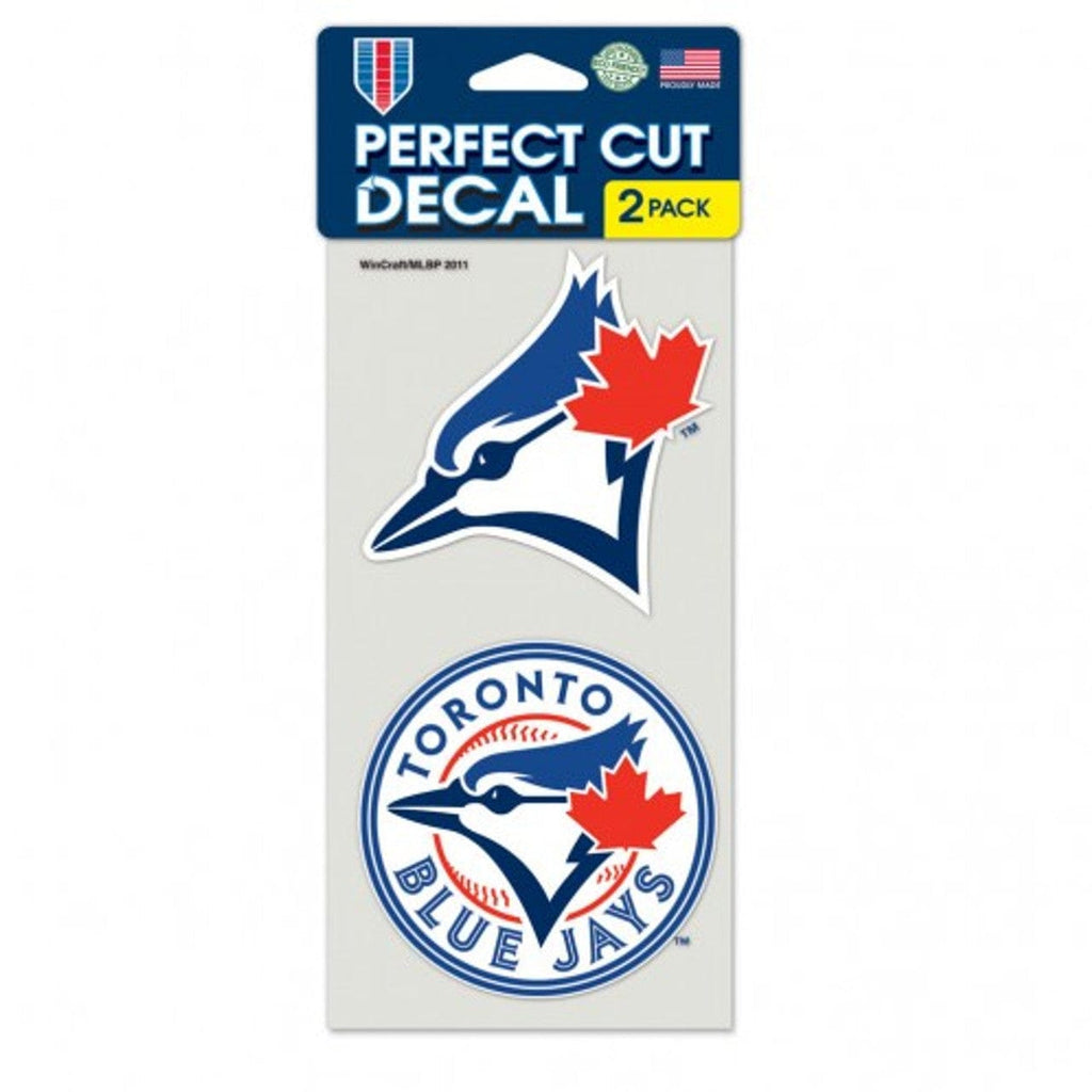 Decal 4x4 Perfect Cut Set of 2 Toronto Blue Jays Decal 4x4 Die Cut Set of 2 032085476562