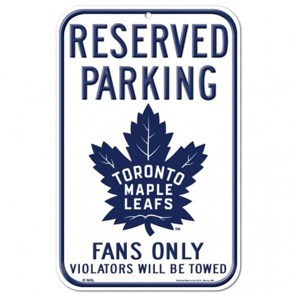 Sign 11x17 Misc. Toronto Maple Leafs Sign 11x17 Plastic Reserved Parking Style 032085292643