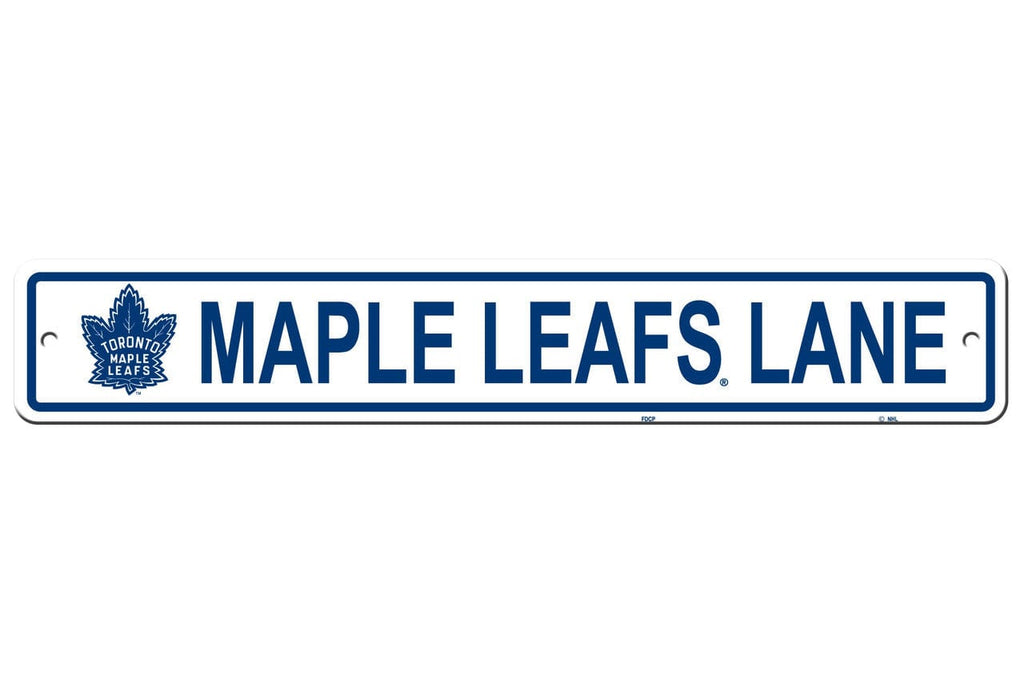 Toronto Maple Leafs Toronto Maple Leafs Sign 4x24 Plastic Street Style CO 023245803182