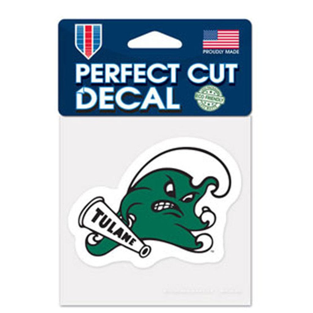 Tulane Green Wave Tulane Green Wave Decal 4x4 Perfect Cut Color 032085900456