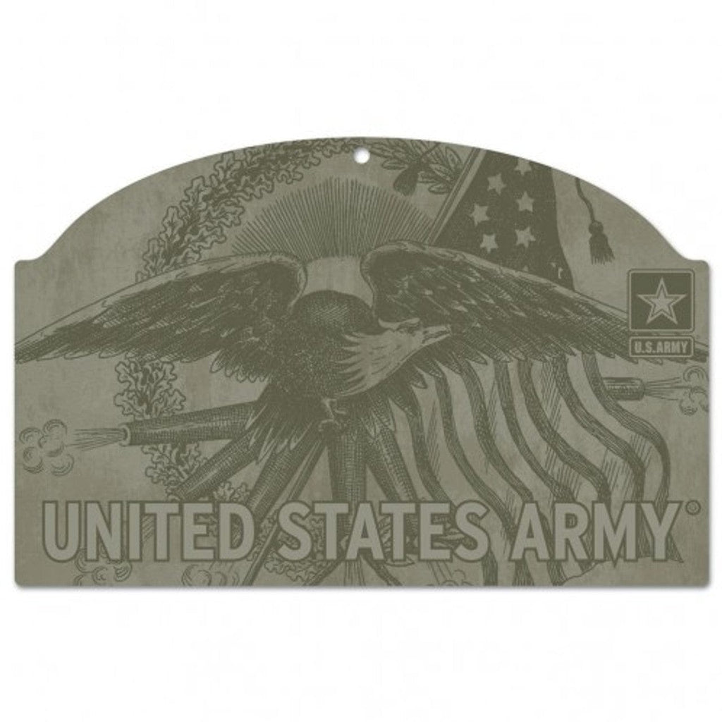 Sign 11x17 Misc. US Army Eagle 11x17 Wood Sign - Special Order 032085950819