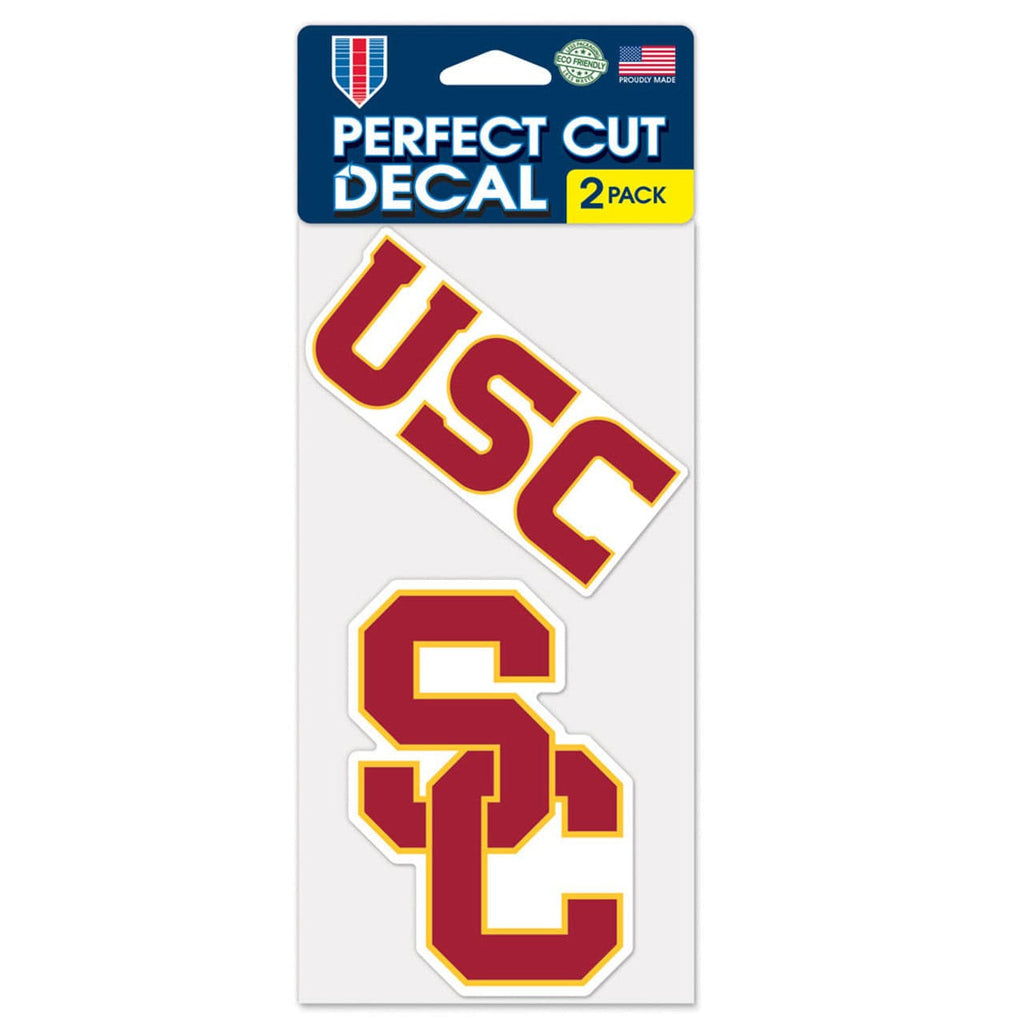 Decal 4x4 Perfect Cut Set of 2 USC Trojans Decal Die Cut Set of 2 032085628787