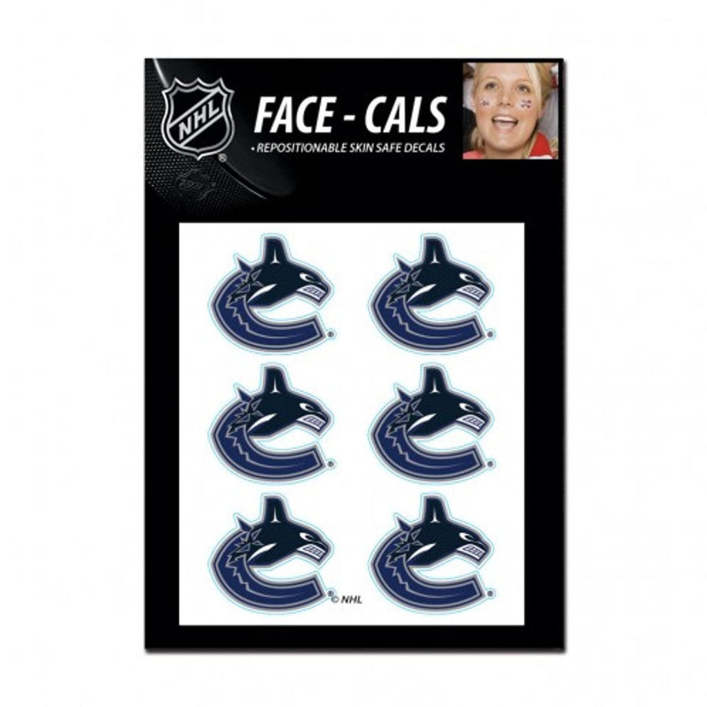 Face Cals Vancouver Canucks Tattoo Face Cals Special Order 614934620137