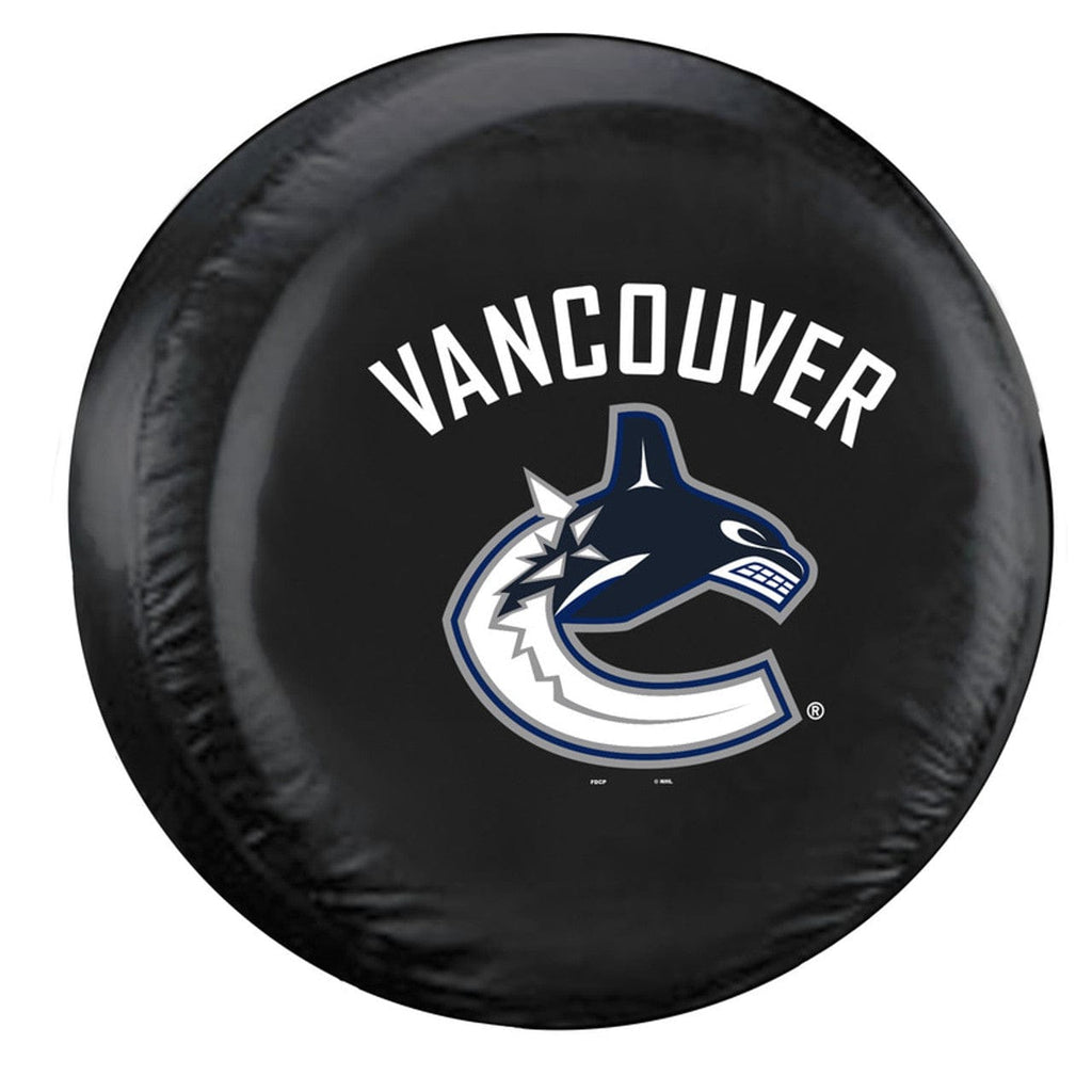 Vancouver Canucks Vancouver Canucks Tire Cover Large Size Black CO 023245883269