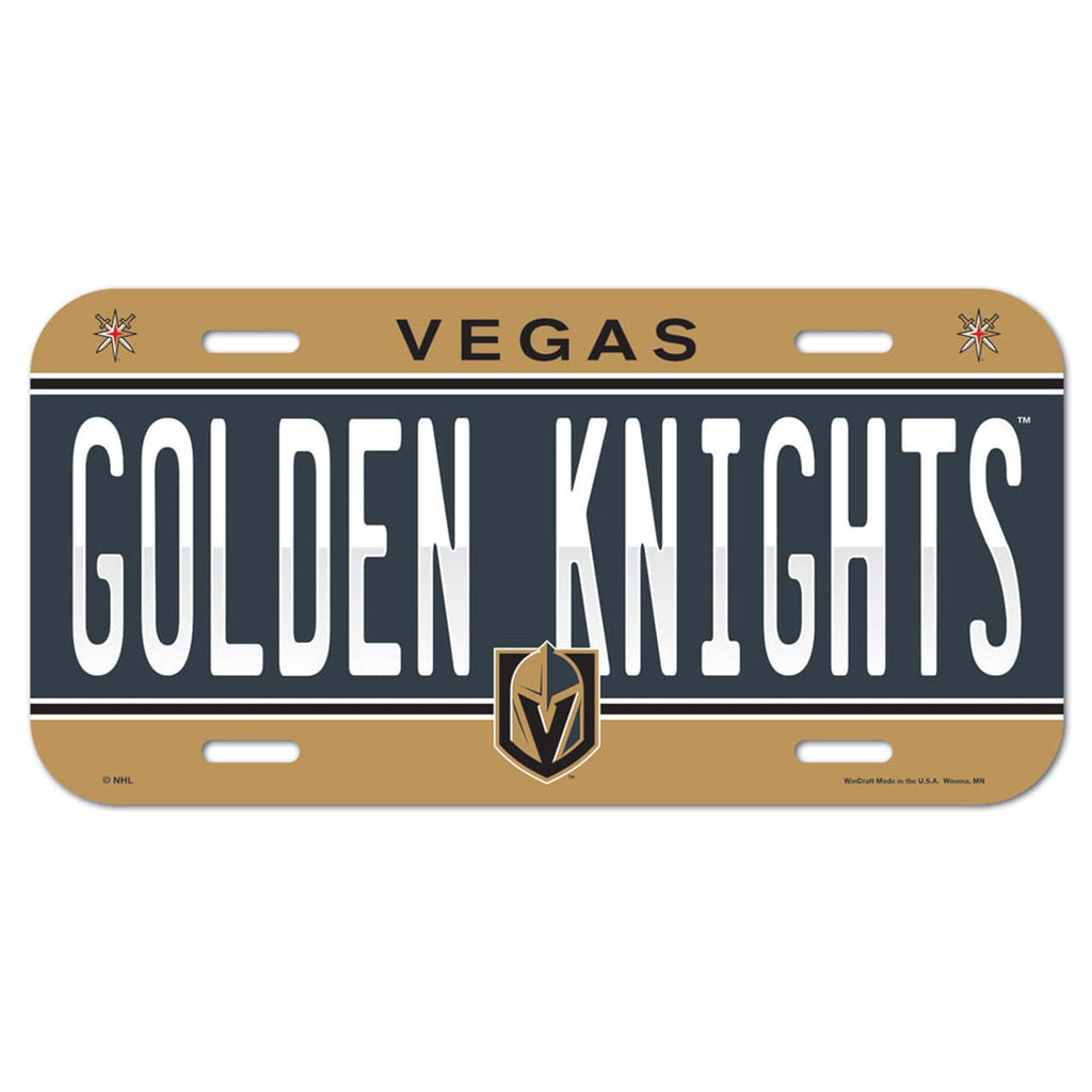 License Plate Plastic Vegas Golden Knights License Plate Plastic 032085239563