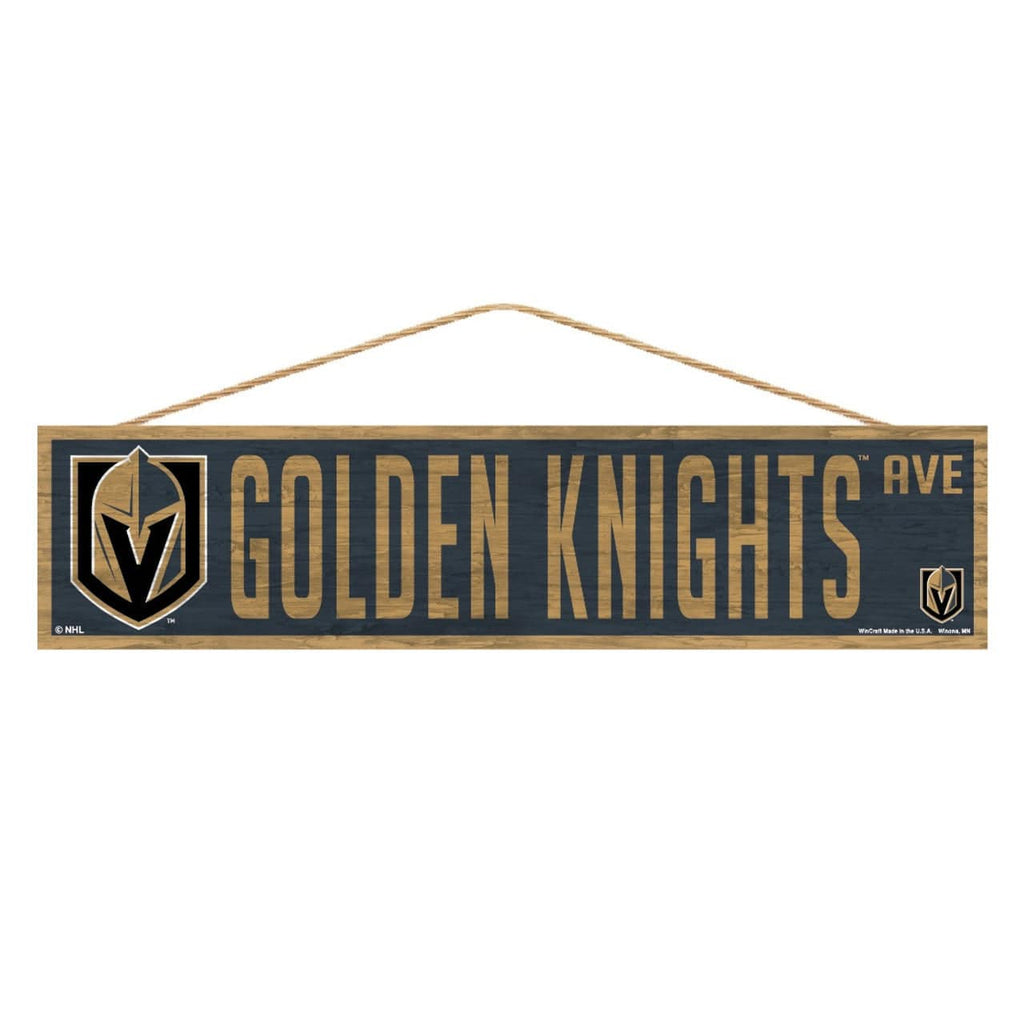 Sign 4x17 Avenue Vegas Golden Knights Sign 4x17 Wood Avenue Design 032085666598