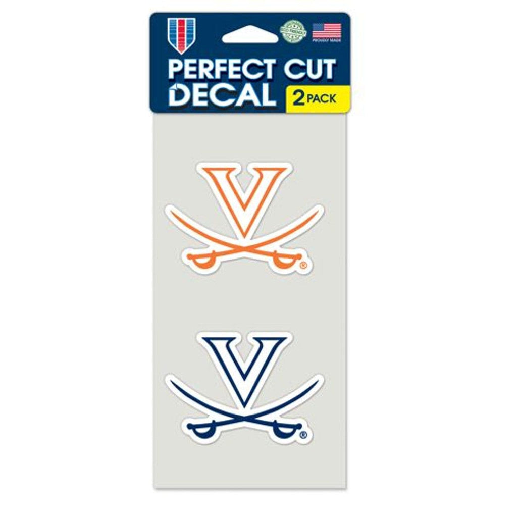 Decal 4x4 Perfect Cut Set of 2 Virginia Cavaliers Decal 4x4 Perfect Cut Set of 2 - Special Order 032085676405