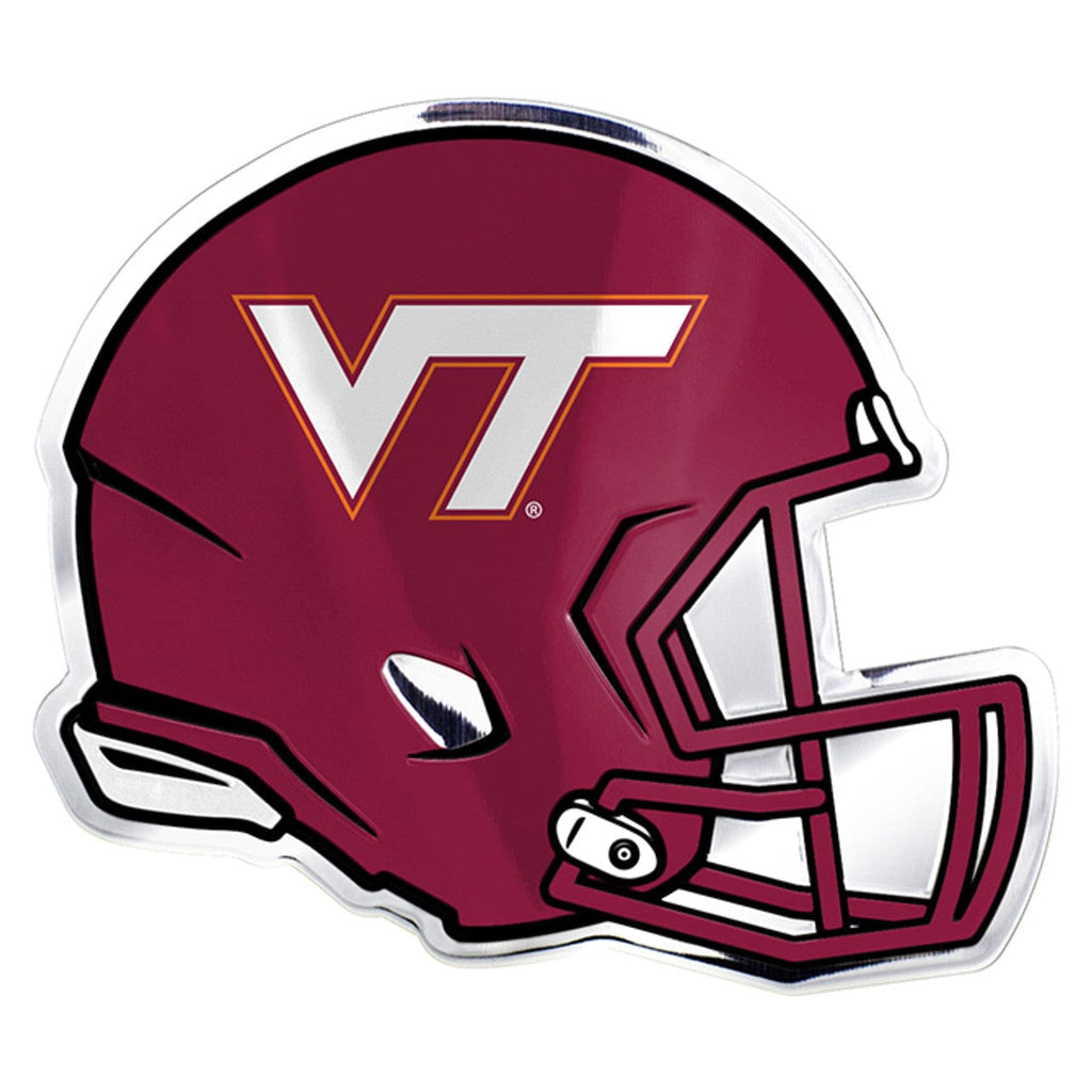 Auto Emblem Color Virginia Tech Hokies Auto Emblem Helmet Design 681620851755