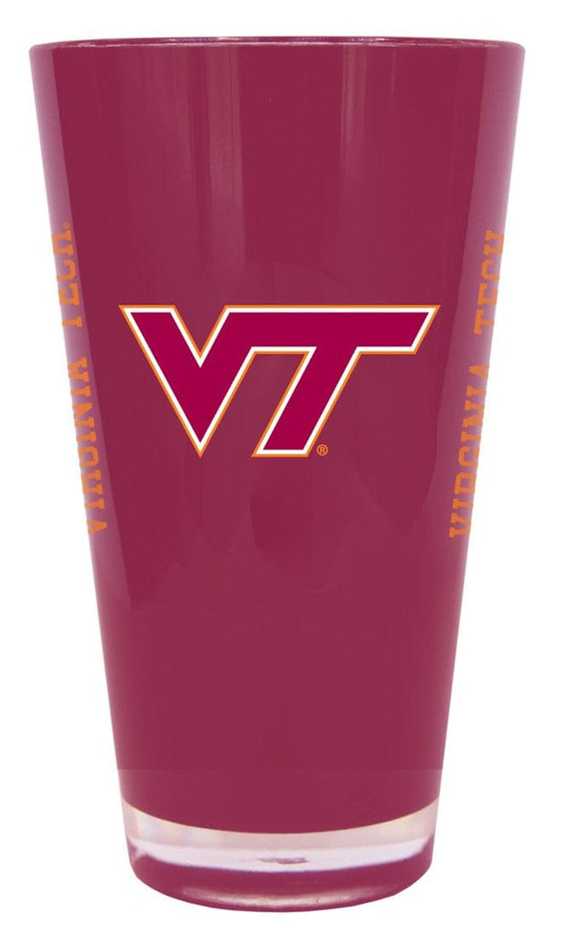 Virginia Tech Hokies Virginia Tech Hokies Glass 20oz Pint Plastic Insulated CO 846757189625