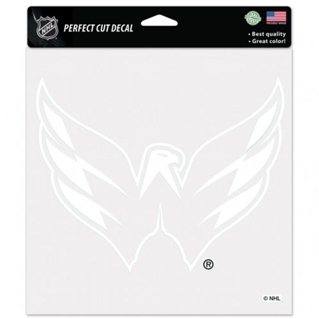 Decal 8x8 Perfect Cut White Washington Capitals Decal 8x8 Perfect Cut White 032085296207