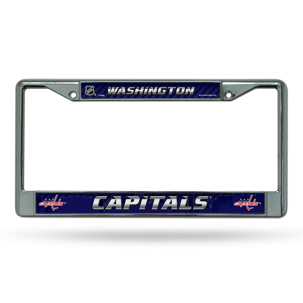 License Frame Chrome Washington Capitals License Plate Frame Chrome Printed Insert 611407026656