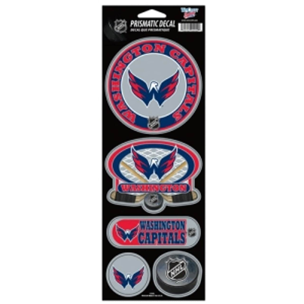 Decal 4x11 Die Cut Prismatic Washington Capitals Stickers Prismatic 032085630278