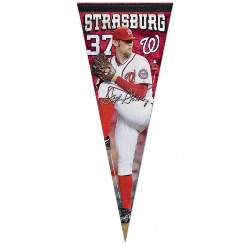 Pennant 12x30 Premium Washington Nationals Pennant 12x30 Premium Style Stephen Strasburg - Special Order 032085163318