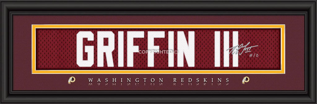 NFL Legacy Teams Washington Redskins Print 8x24 Signature Style Robert Griffin III 848655038548