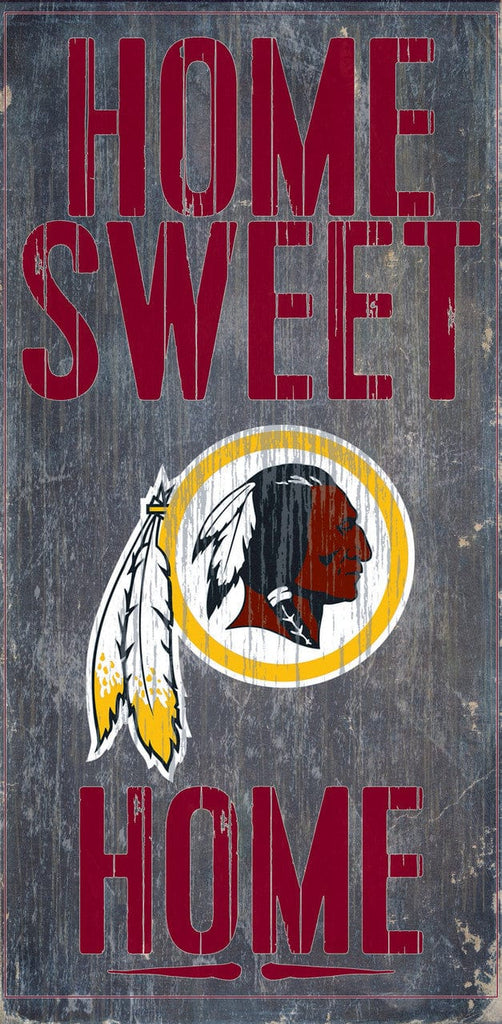 NFL Legacy Teams Washington Redskins Wood Sign - Home Sweet Home 6"x12" 878460048609