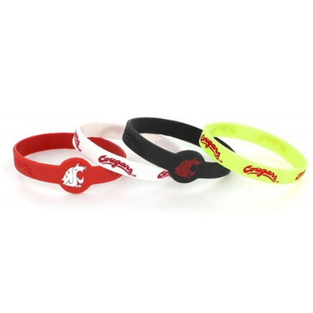 Jewelry Bracelets 4 Packs Washington State Cougars Bracelets - 4 Pack Silicone - Special Order 763264359191