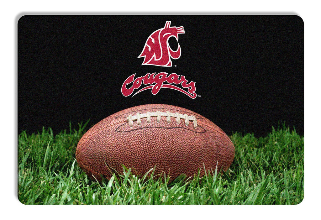 Washington State Cougars Washington State Cougars Classic  Football Pet Bowl Mat - L  CO 844214071643