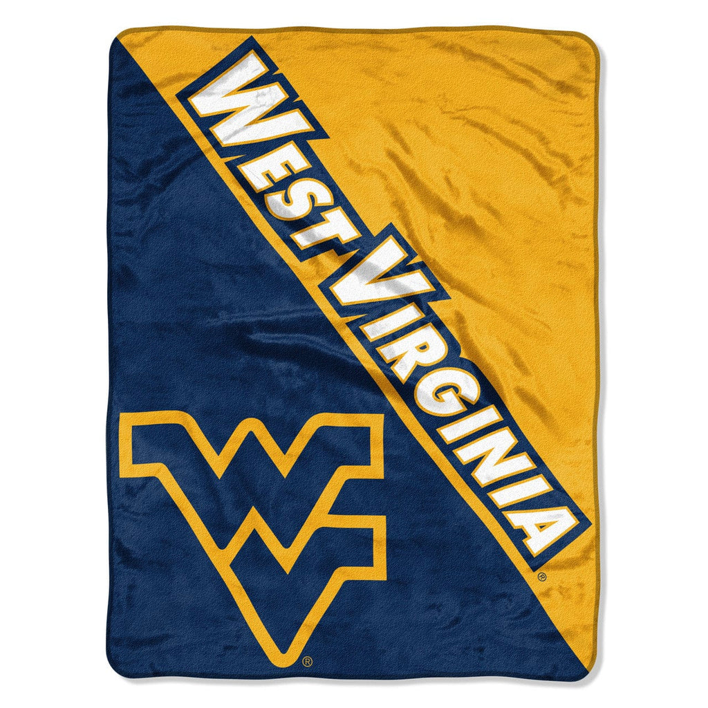 Blankets 46x60 Micro Raschel West Virginia Mountaineers Blanket 46x60 Micro Raschel Halftone Design Rolled 087918441323