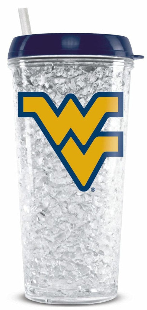 Drink Tumbler Plastic Crystal 16 West Virginia Mountaineers Crystal Freezer Tumbler - Special Order 094131065229