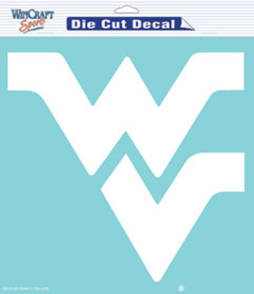 Decal 8x8 Perfect Cut White West Virginia Mountaineers Decal 8x8 Die Cut White 032085365798