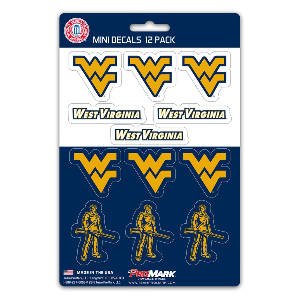 Decal Set Mini 12 Pack West Virginia Mountaineers Decal Set Mini 12 Pack 681620912791