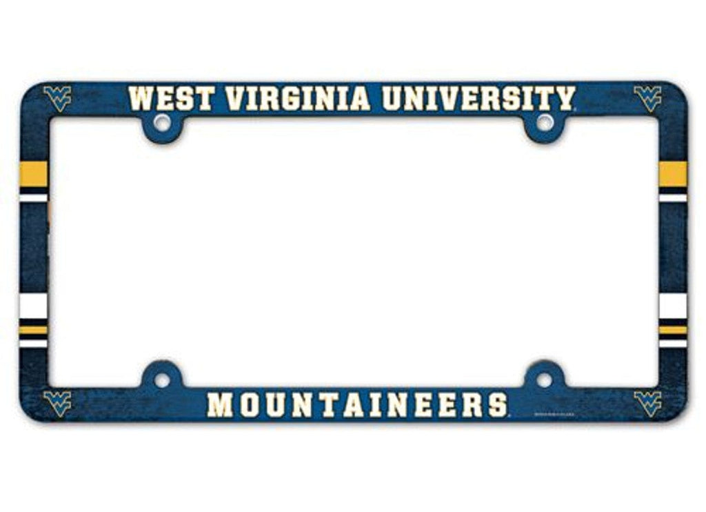 License Frame Plastic West Virginia Mountaineers License Plate Frame - Full Color 032085900654