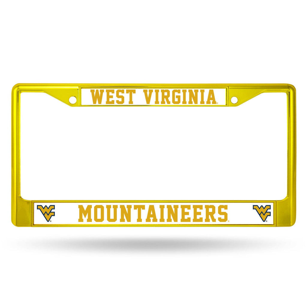 License Frame Metal West Virginia Mountaineers License Plate Frame Metal Yellow - Special Order 094746965181